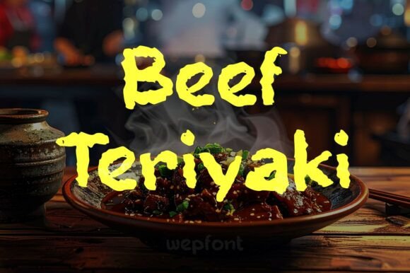 Beef Teriyaki Font for Business Branding