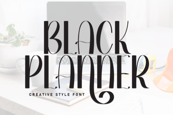 Black Planner Font for Business