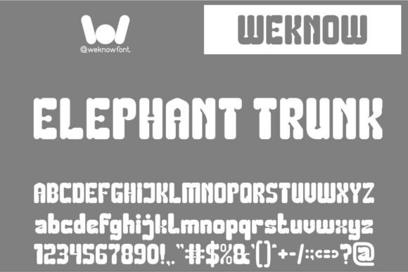 Elephant Trunk Font for Business Branding