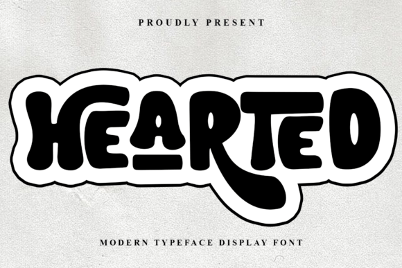Hearted Font: A Bold 70s-Inspired Display