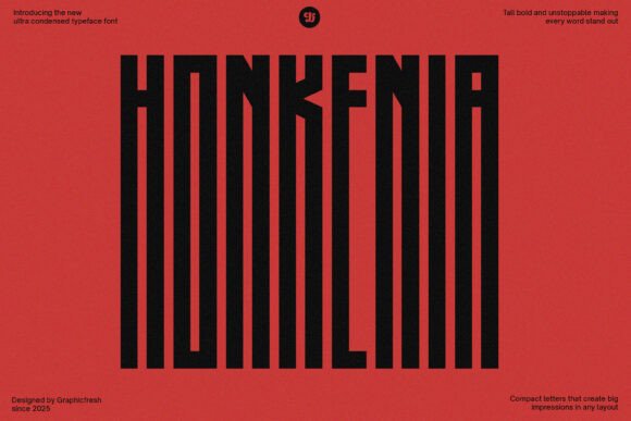 Honkenia: The Ultra Condensed Font