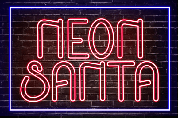 Neon Santa Font for Business Branding
