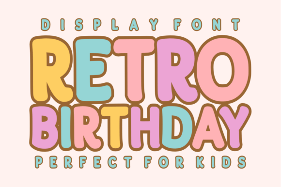 Retro Birthday Font for Web Design